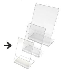 etal-shop.com - Chevalets transparents verticaux pour étiquettes, Couleur: Transparent, Dimensions produits(variants): 6X4 cm
