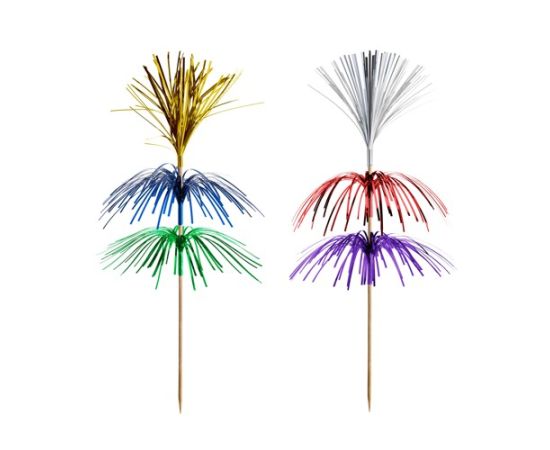 etal-shop.com - Pique décoratif 18 cm couleurs assorties ''Fireworks'' 3 plis par 1000