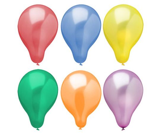 etal-shop.com - Ballon D25 cm couleurs assorties ''Metallic'' par 90