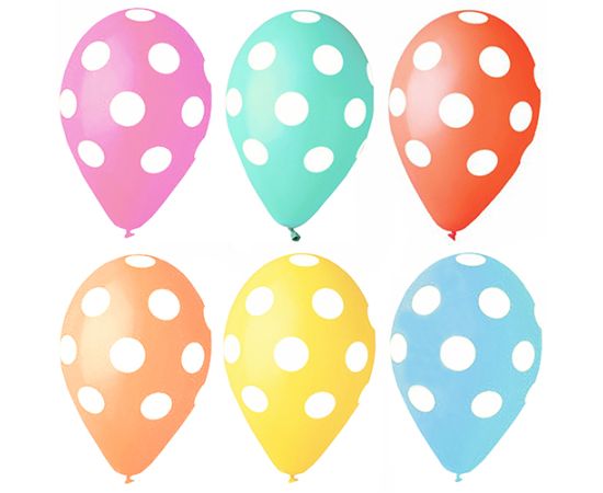 etal-shop.com - Ballon D29 cm couleurs assorties ''Dots'' par 72