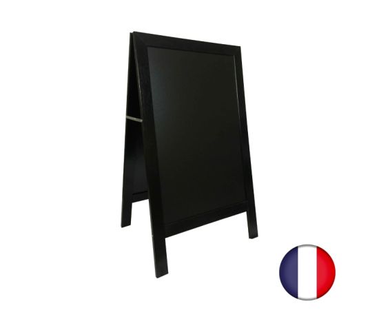 etal-shop.com - Chevalet stop trottoir avec cadre bois couleur noir dimensions 127 x 75 cm
