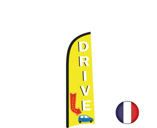 etal-shop.com - Drapeau publicitaire "DRIVE" de dimensions 230 x 70 cm