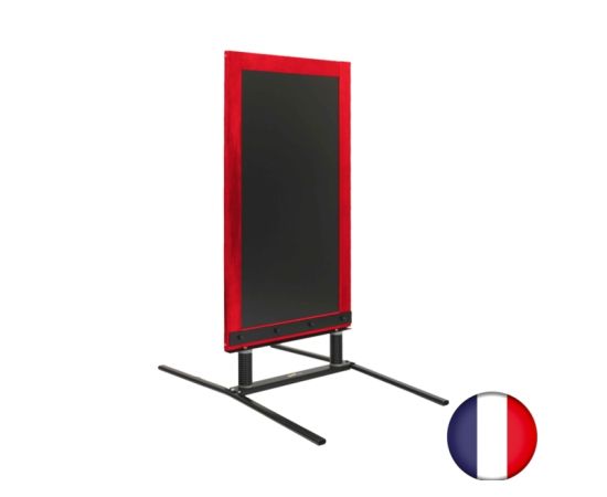 etal-shop.com - Panneau trottoir sur ressorts dimensions 128x65 cm cadre bois couleur rouge vin