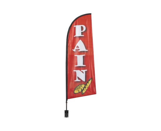 etal-shop.com - Drapeau "PAIN" de dimensions 225 x 85 cm avec son kit support mural et mât