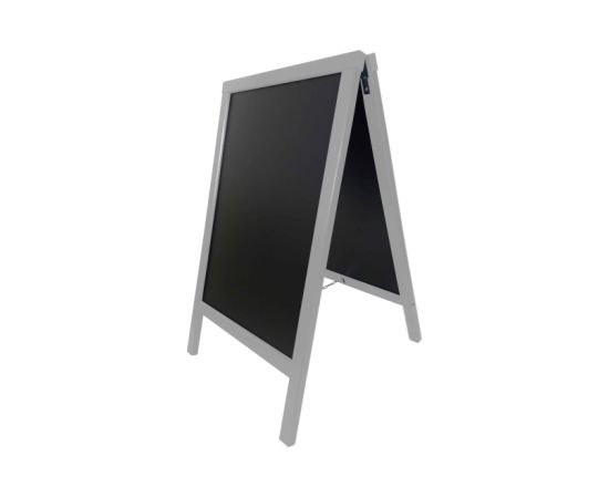 etal-shop.com - Chevalet stop trottoir avec cadre bois couleur gris dimensions 90 x 55 cm
