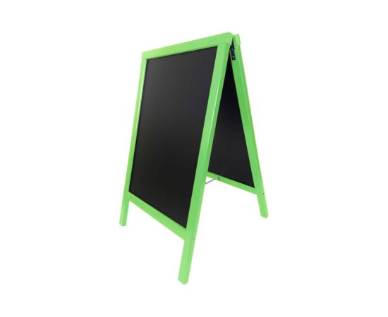 etal-shop.com - Chevalet stop trottoir avec cadre bois couleur vert dimensions 90 x 55 cm