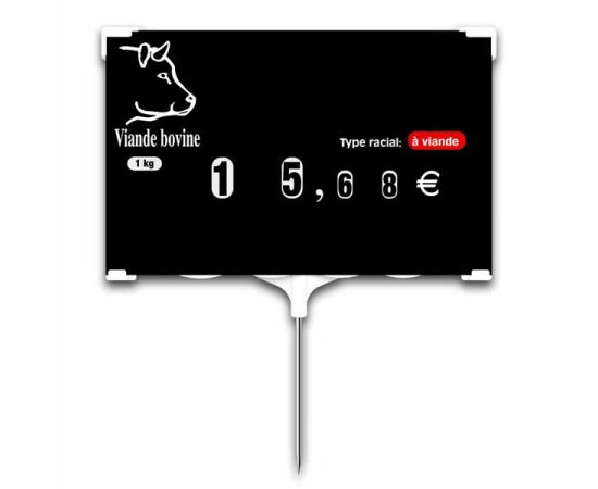 etal-shop.com - Etiquette Rapid'Etiq n°3 - NOIRE - Viande bovine (sachet de 10 unités), A TEXTE: NON, Couleur: Noir